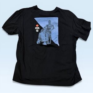 Etnies Black Short-Sleeve Tee with Blue R2-D2 & C-3PO Graphic
